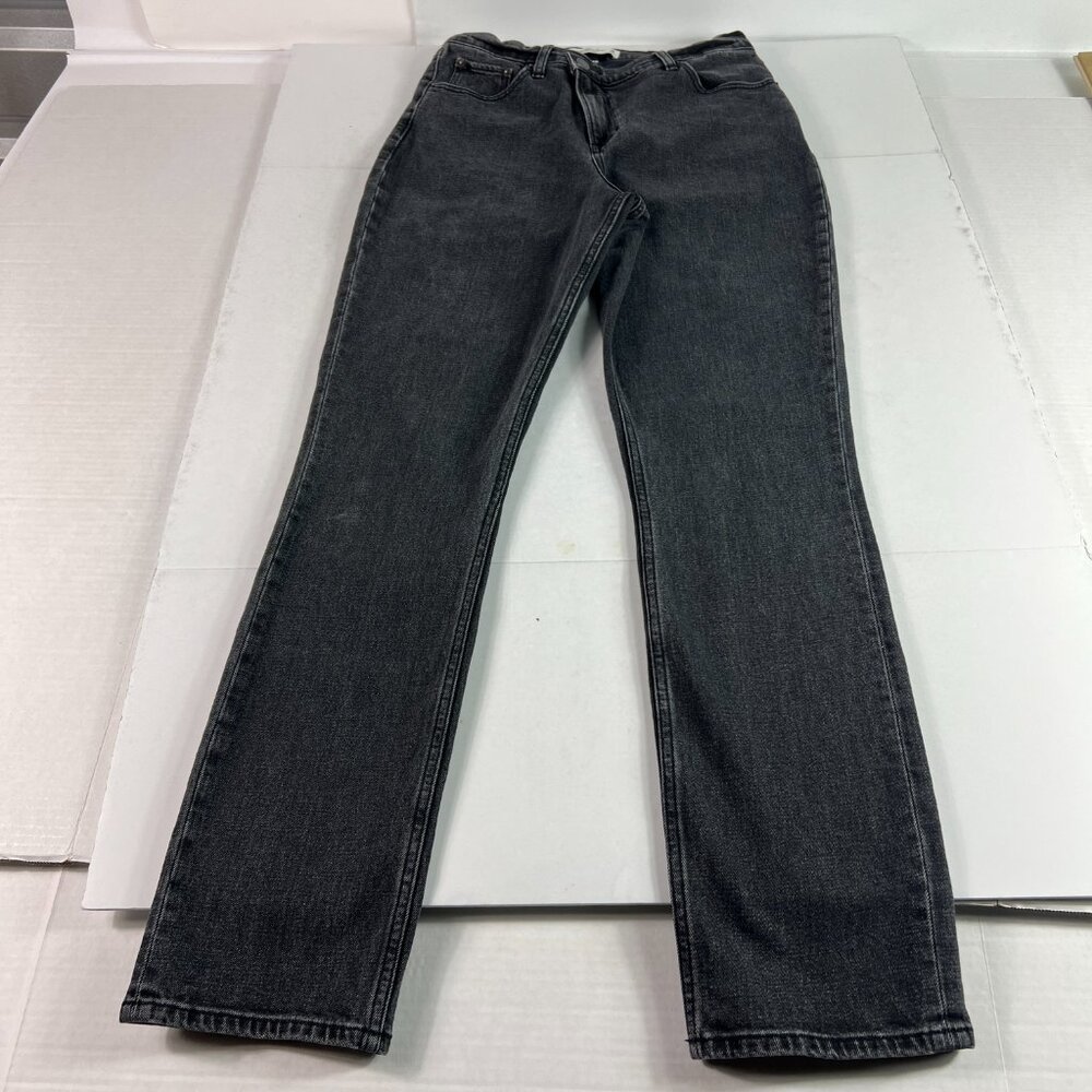 Abercrombie & Fitch Women's Straight Leg Jeans in Washed Black